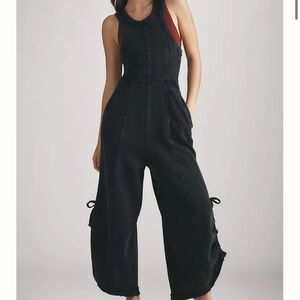 Anthropologie Daily Practice Horizon Wide-Leg Knit Jumpsuit